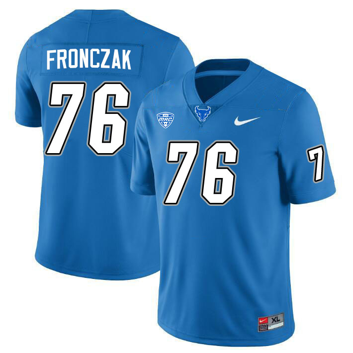 Buffalo Bulls #76 Nicholas Fronczak College Football Jerseys Stitched Sale-Blue